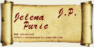 Jelena Purić vizit kartica